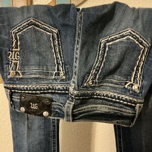 Miss Me Standard Boot Mid Rise Embellished Jeans Women's Size 25 J55408B7